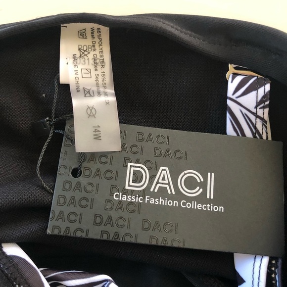 Daci Women’s Crossover High Waisted Cutout Open Back One Piece Swimwear Size 14W - Picture 9 of 15